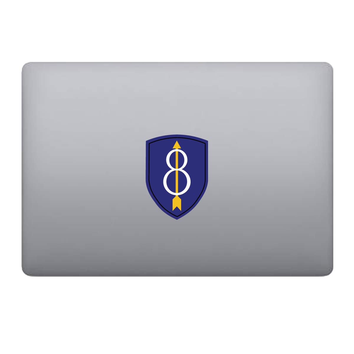 8th Infantry Division US Army 3-Inch Full Color Vinyl Decal - Patriotic Military Sticker for Laptop, Car, Water Bottle & DIY Projects