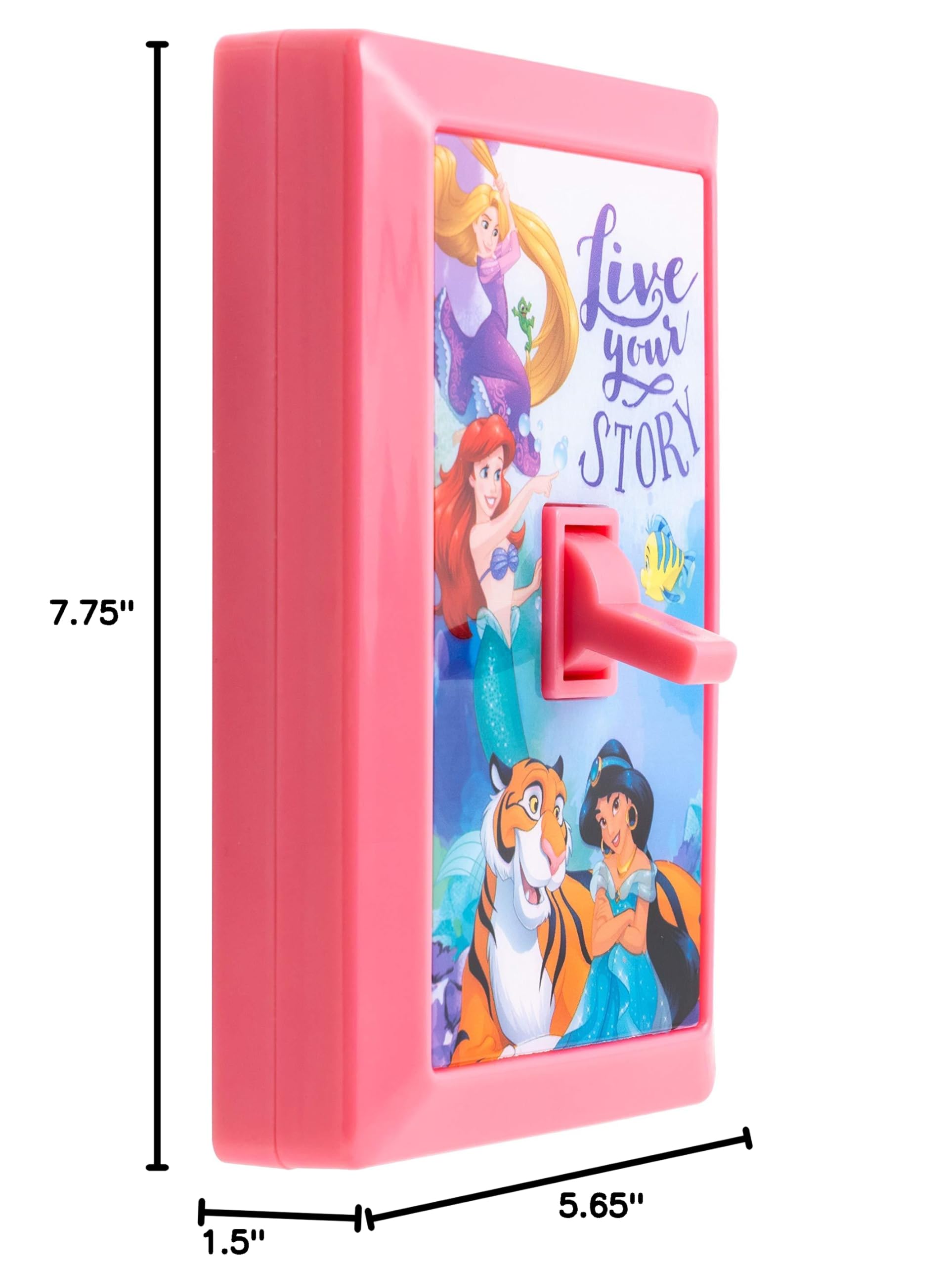 Disney Princess LED Night Light for Kids - Battery Operated Wall Switch Cover, Pink Room Decor for Playrooms, Bedrooms & Bathrooms - Perfect for Bedtime, Nighttime Safety & Nursery Decor (Model 44487)