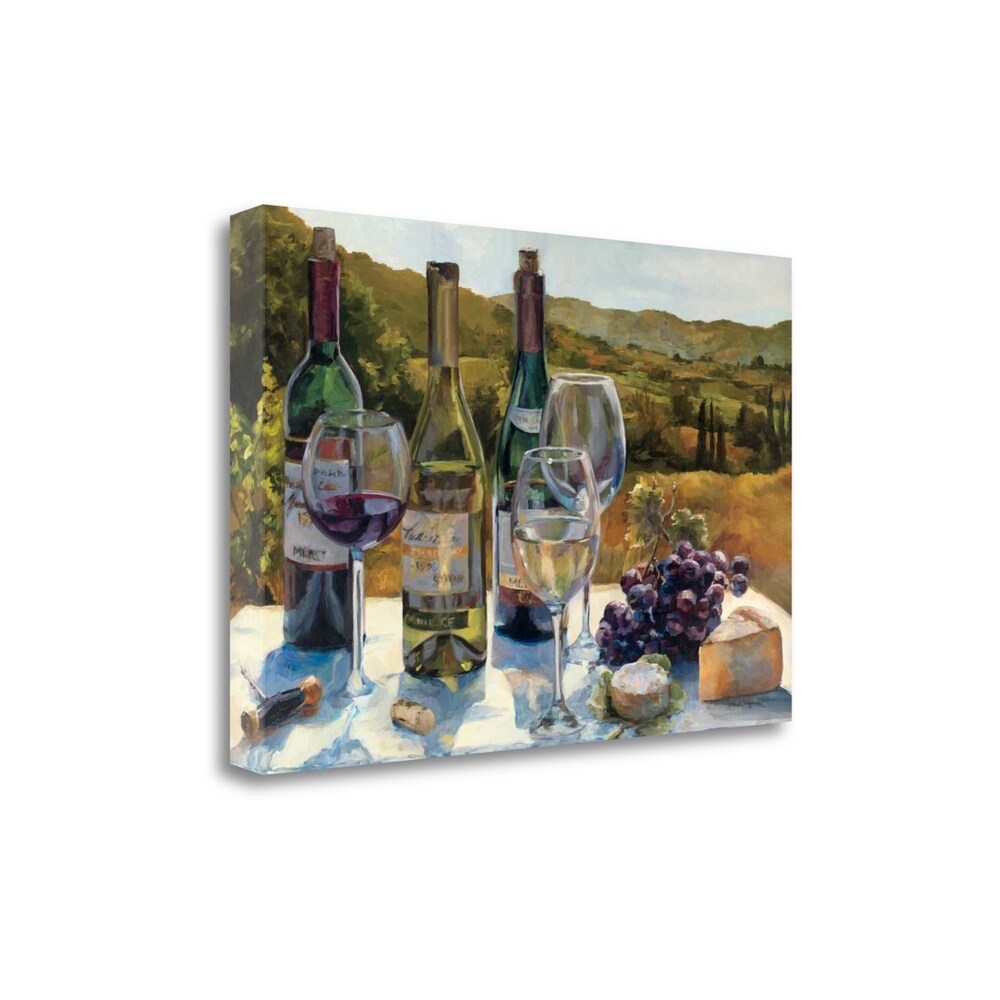 Fine Art Giclee Print on Gallery Wrap Canvas - 'A Wine Tasting' by Marilyn Hageman - Ready to Hang Wall Decor for Dining Room, Living Room & Home Bar