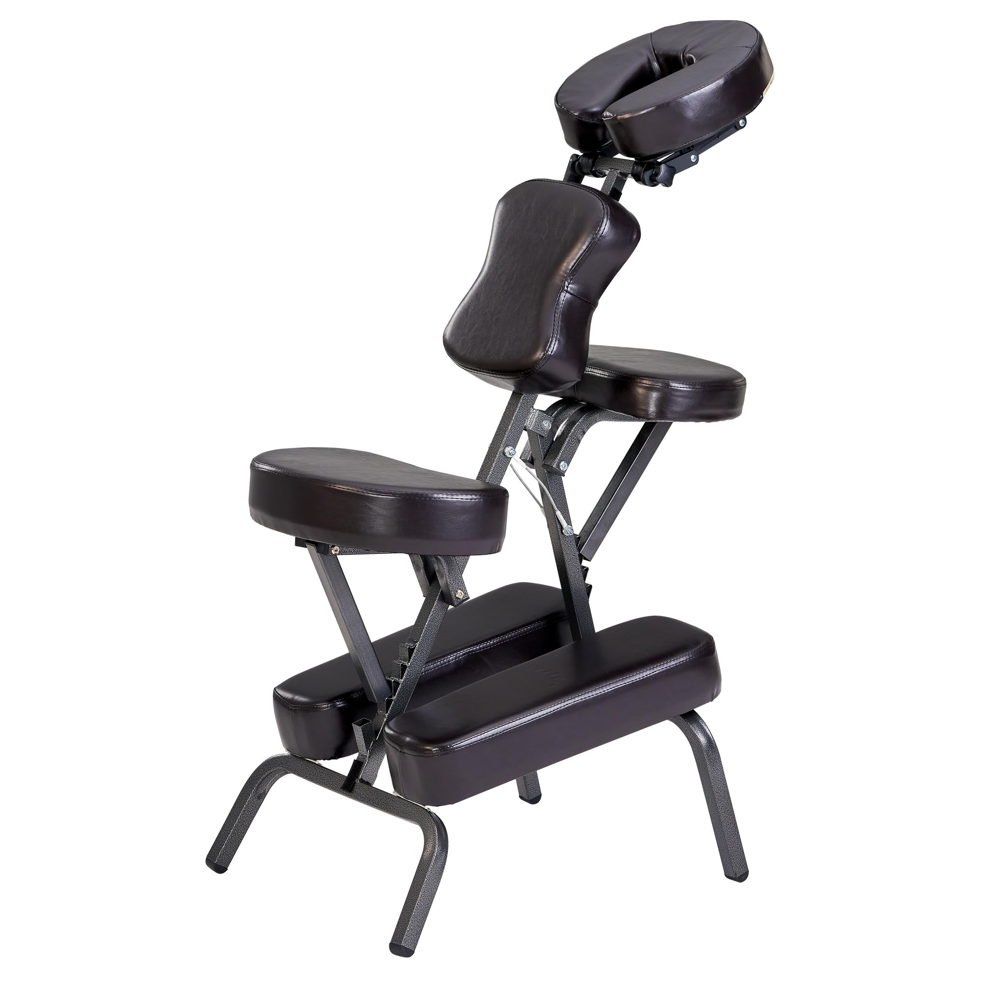 Portable Full Body Massage Chair - Lightweight Adjustable Folding Salon Chair with Carrying Case & Face Cradle - Perfect for Home Spa, Tattoo Parlors & Professional Use (Coffee Brown)