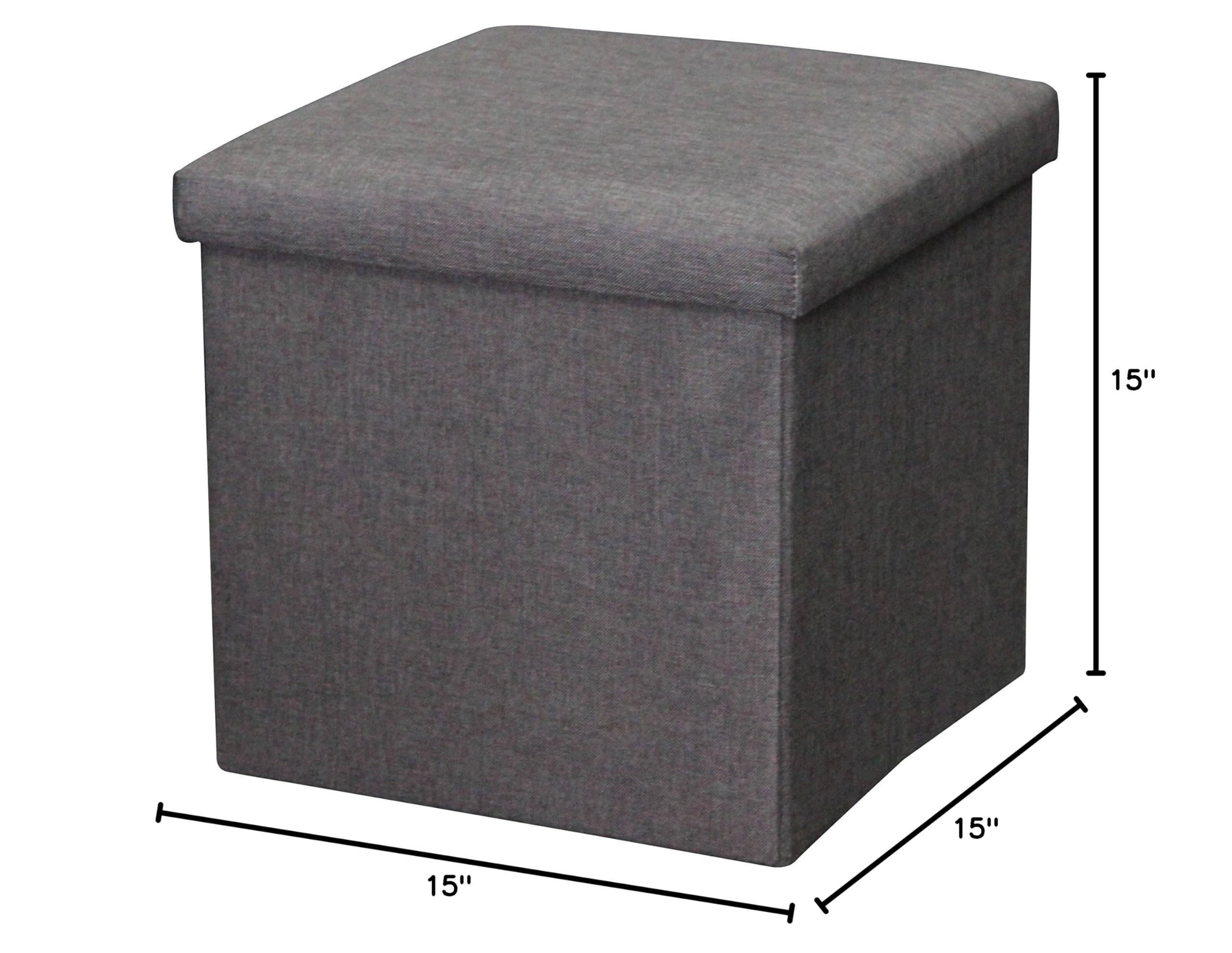 Faux Linen Storage Cube - Brown for Home Organization & Decor