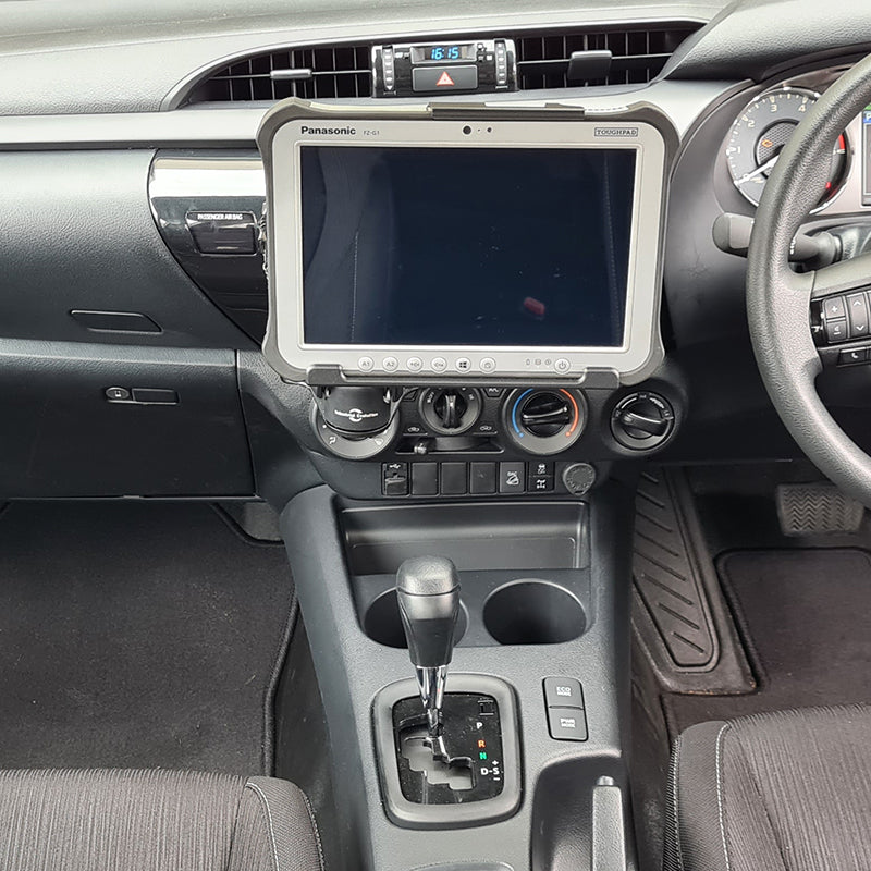 Industrial Evolution InDash Mount for Toyota Hilux (2021-2023) - Secure Phone Holder for Truck Dashboard - Perfect for GPS Navigation & Hands-Free Driving