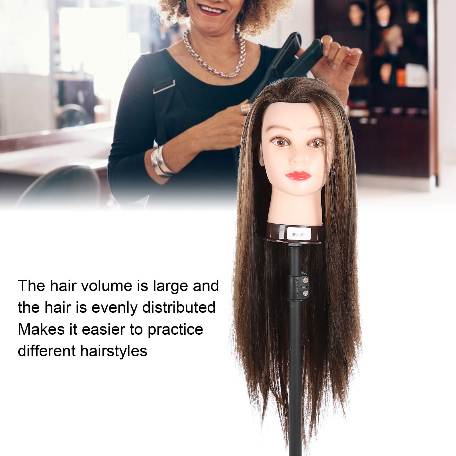 Professional 65cm Hairdresser Training Mannequin Head for Hair Styling, Braiding & Cutting Practice - Perfect for Salon Students, Cosmetology Schools & Home Hairdressing Training