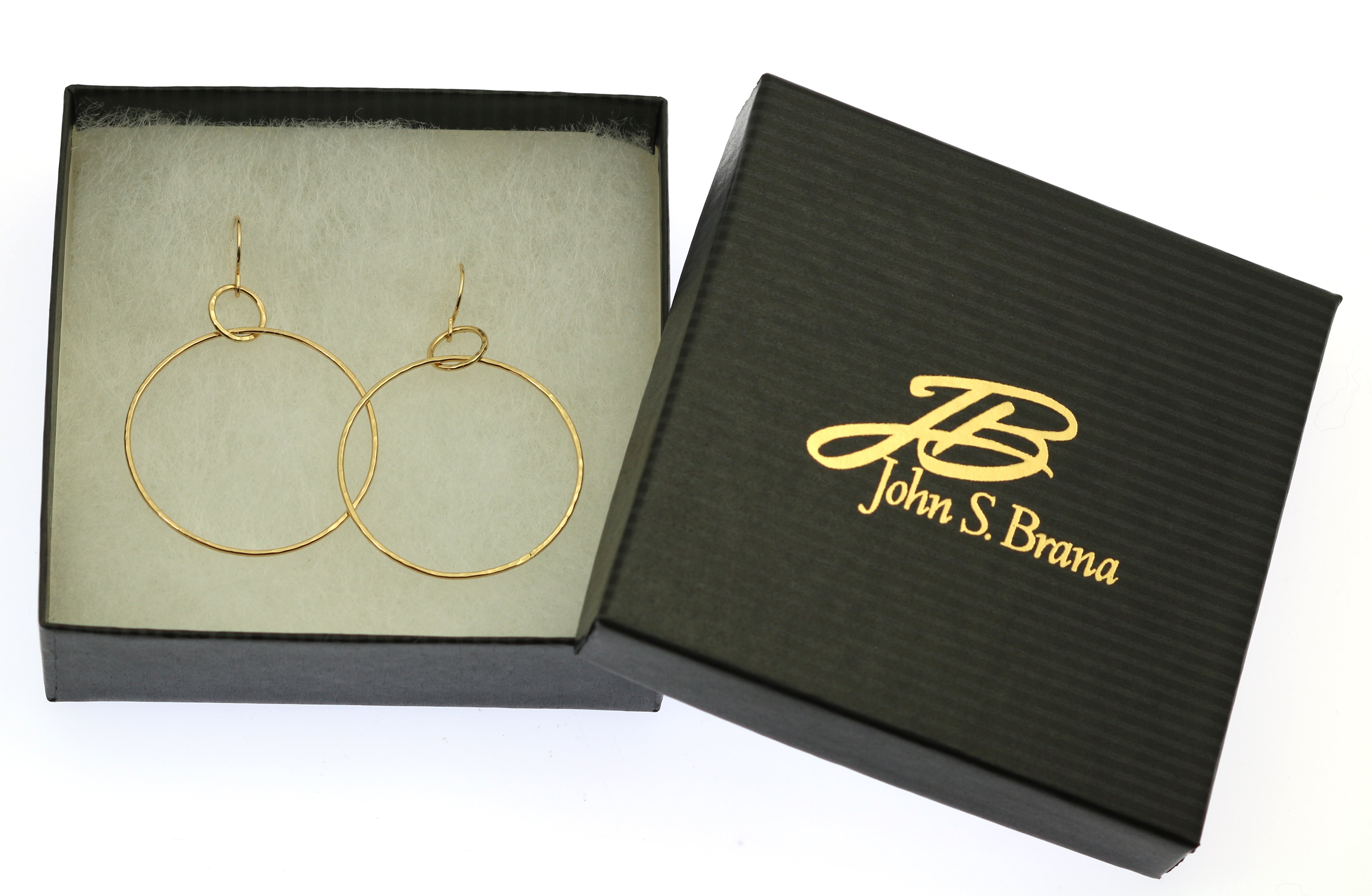 Hammered Nu Gold Brass Hoop Earrings - Elegant Dangle Earrings for Women, Trendy Boho Jewelry for Everyday Wear & Special Occasions
