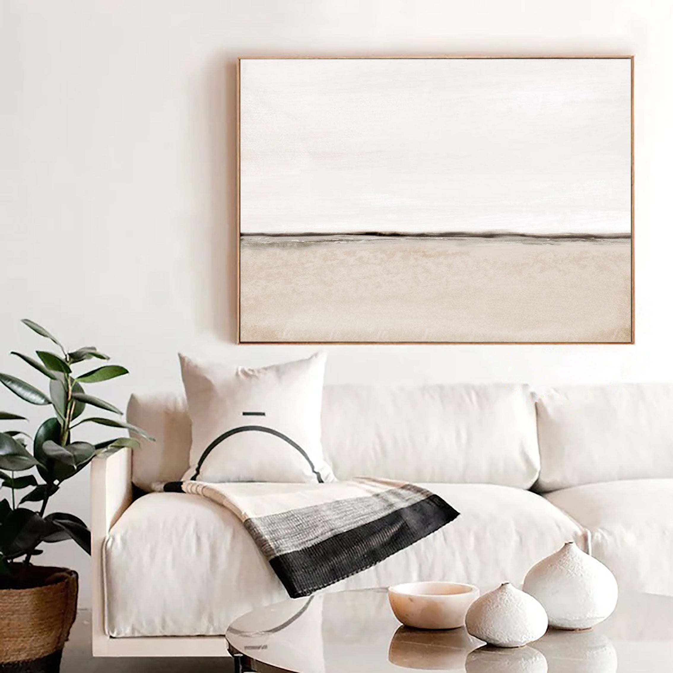 Ocean and Sky Painting #OS029 - Stunning Coastal Wall Art for Home & Office Decor | Perfect for Living Room, Bedroom, or Beach House