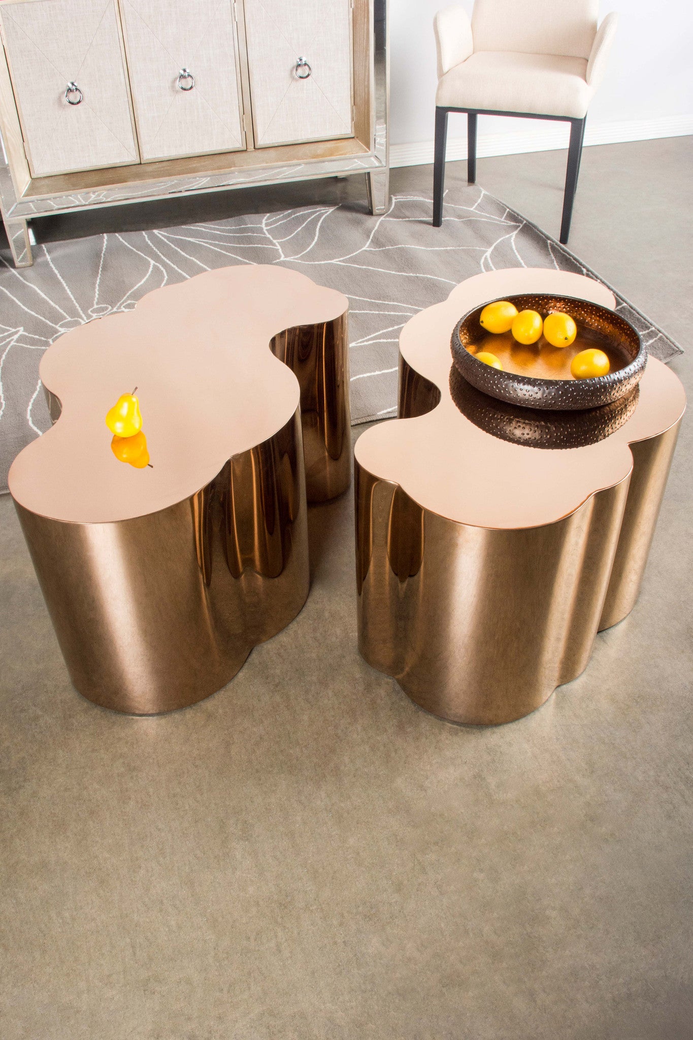 Stylish Kate Rose Gold Coffee Table - Modern Living Room Furniture for Home Decor & Small Spaces