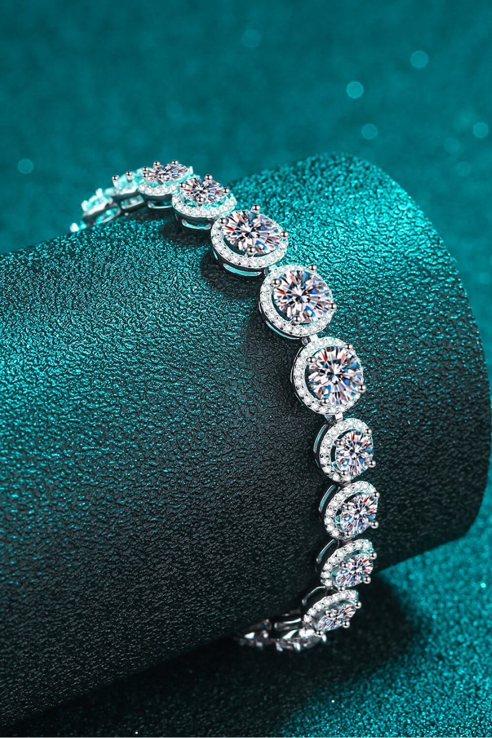 10.4 Carat Moissanite Bracelet in 925 Sterling Silver - Elegant Jewelry for Women, Perfect for Weddings, Anniversaries & Special Occasions