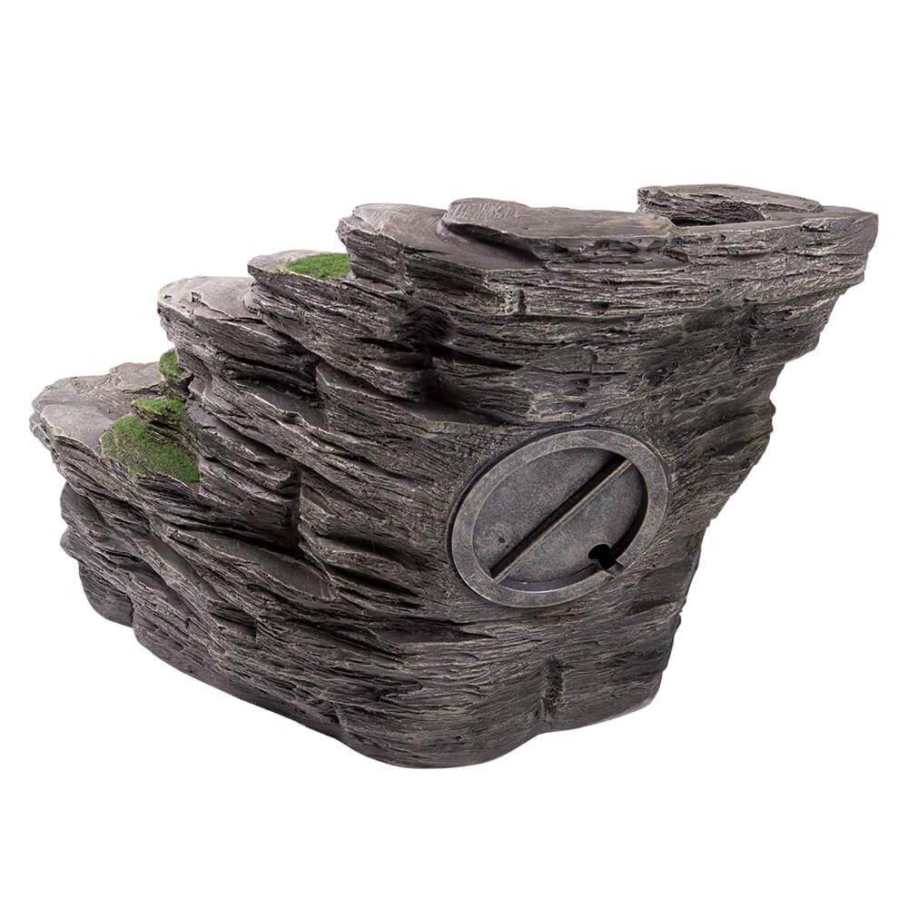 Outdoor Waterfall Water Feature with LED Lights - Relaxing Garden Fountain for Patio, Yard, and Backyard Decor