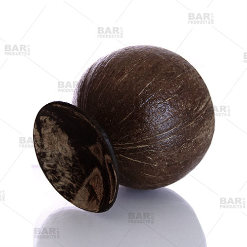 BarConic® Real Coconut Cup - Eco-Friendly Lacquered Coconut Shell Drinking Cup for Cocktails, Smoothies & Beach Parties | Perfect for Tropical Drinks, Home Bar Decor & Outdoor Entertaining