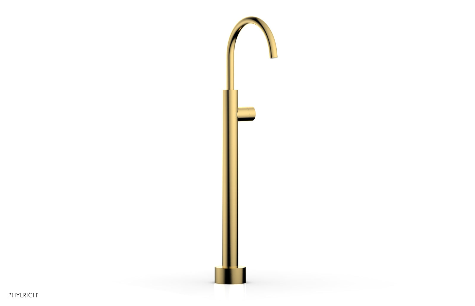 BASIC II Low Floor Mount Tub Filler with Smooth Handle - Model 230 46 04 - Perfect for Modern Bathroom Renovations and Spa-Like Showers