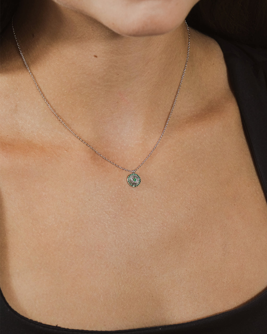 Katrina Emerald CZ Pendant Necklace - Elegant Cubic Zirconia Jewelry for Women | Perfect for Parties, Weddings & Special Occasions