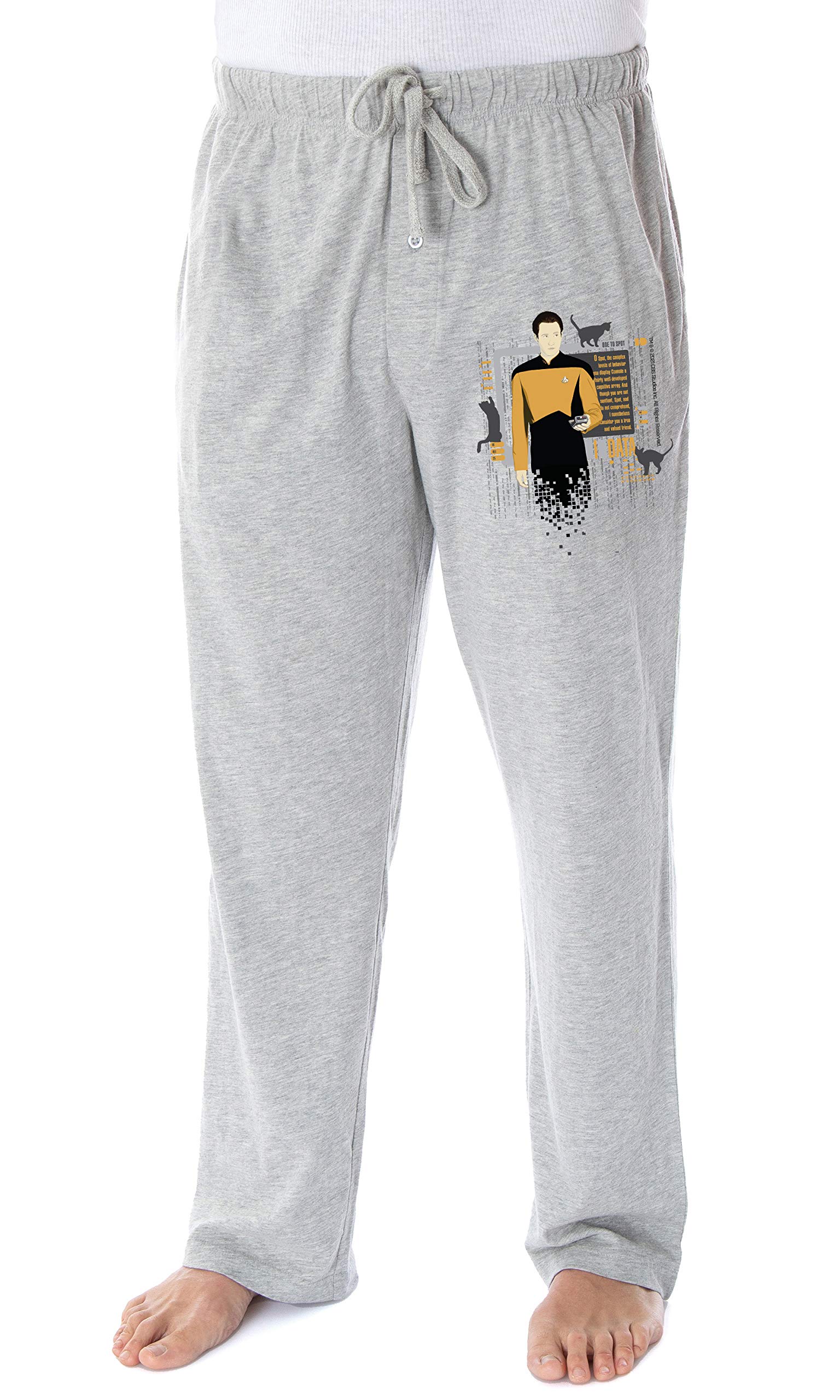 Star Trek The Next Generation Men's Data's Ode to Spot Poem Lounge Pajama Pants | Sci-Fi Sleepwear for Fans | Perfect for Movie Nights & Relaxing at Home