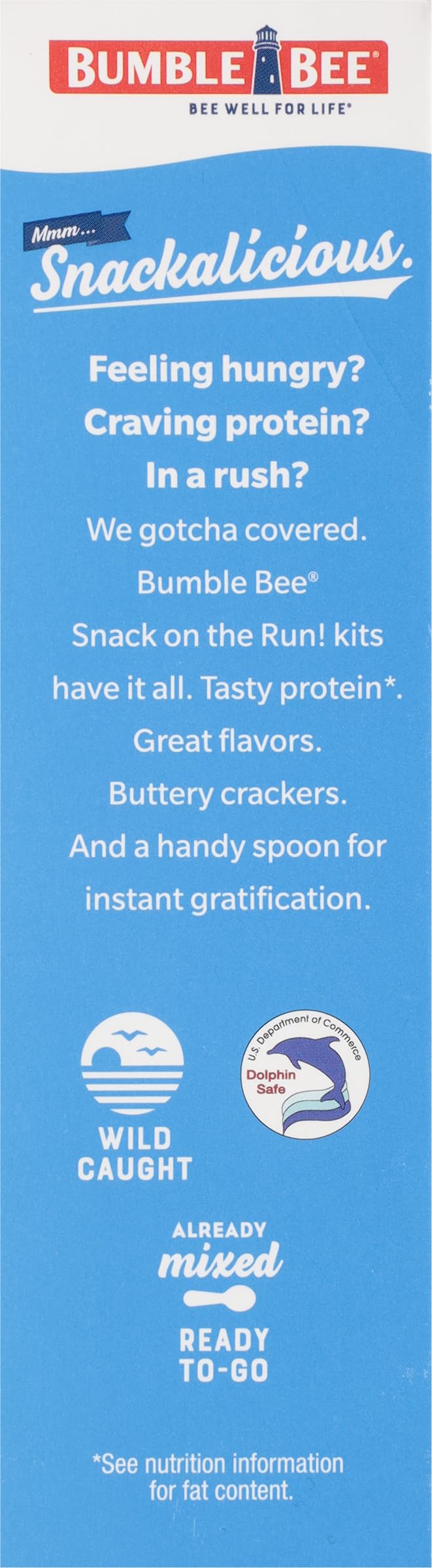 Bumble Bee Everything Bagel Seasoning Tuna Salad Kit with Crackers, 3.35 oz (Pack of 12) - Wild Caught, Ready to Eat Protein Snack - Shelf Stable, Includes Spoon - Perfect for Office Lunch, Road Trips & Outdoor Adventures