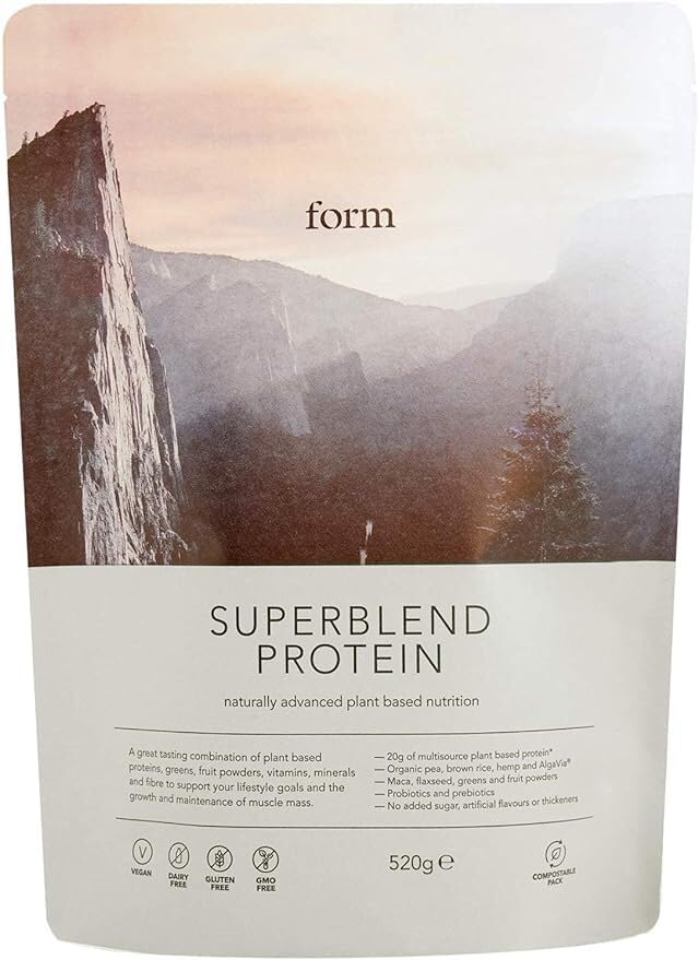 Form Superblend Vegan Protein Powder with Superfoods, Vitamins & Minerals - 20g Plant-Based Protein per Serving (Chocolate Peanut) - Post-Workout Recovery & Meal Replacement for Athletes & Fitness Enthusiasts