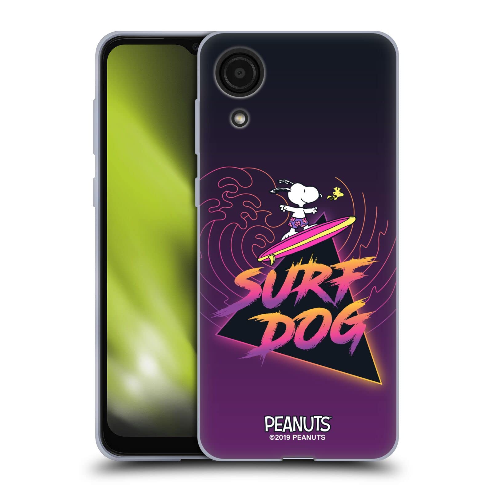 Head Case Designs Officially Licensed Peanuts Surf Dog Snoopy Aloha Disco Soft Gel Case for Samsung Galaxy A03 Core (2021) - Durable Protection & Fun Style for Beach, Travel & Everyday Use