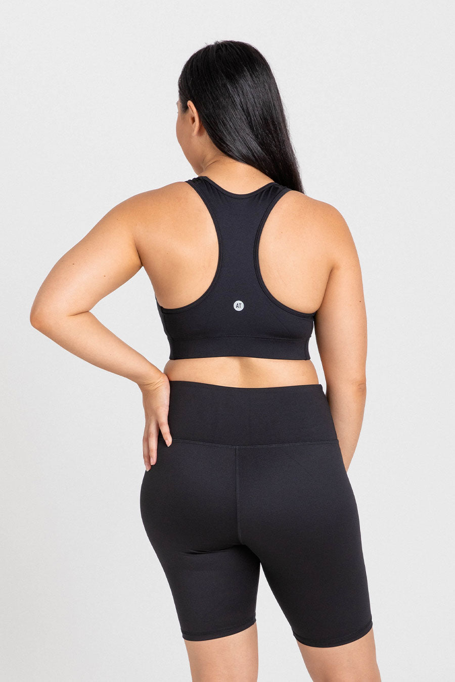 Black Training Move Crop Top - Women's Workout Shirt for Yoga, Running & Gym