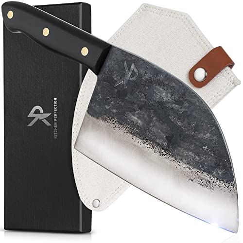Handmade Meat Cleaver W/ Canvas Sheath