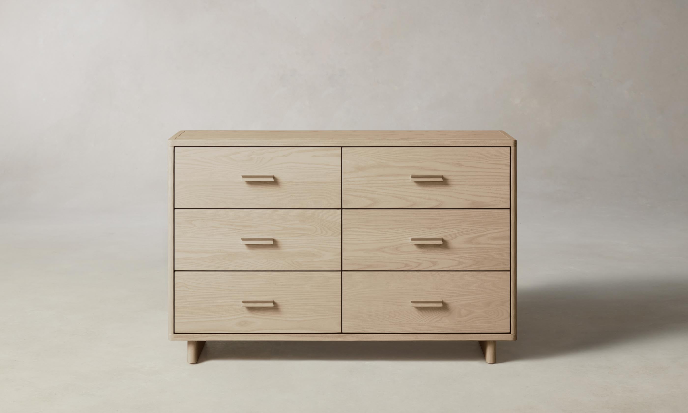 Clinton 6-Drawer Wooden Dresser - Solid Wood Bedroom Storage Chest for Clothes & Accessories | Perfect for Master Bedroom, Guest Room & Dorm Organization