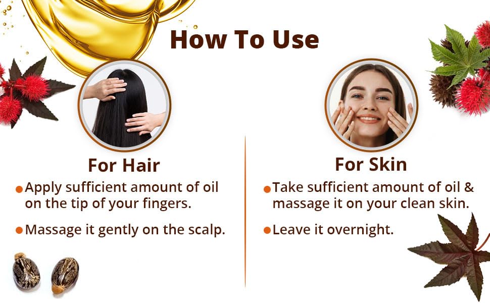 Kalans 100% Pure Refined Castor Oil - 100 ML (Pack of 2) for Hair Growth, Skin Care & Eyelash Treatment | Natural Moisturizer for Face, Body & Scalp
