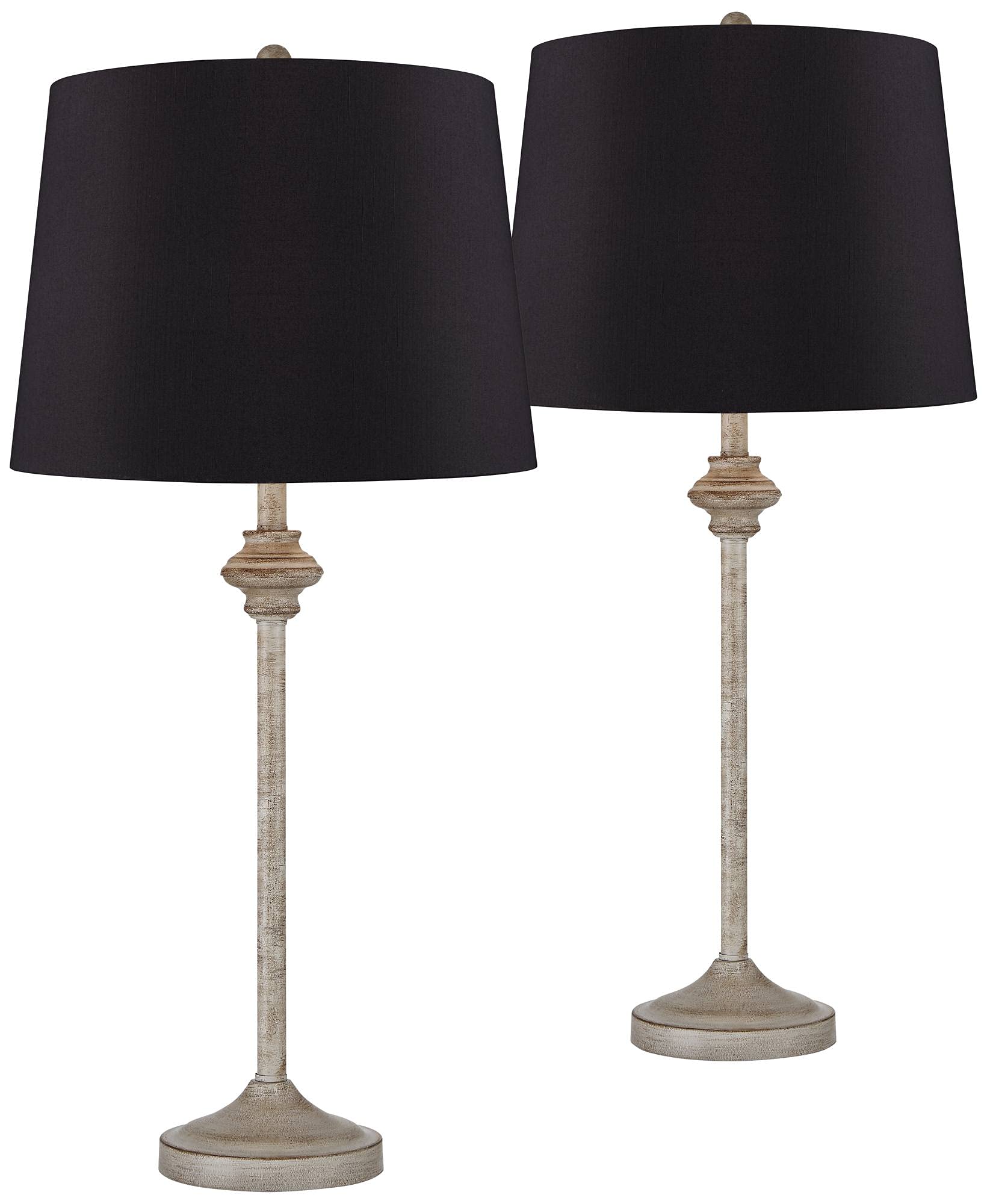 360 Lighting Lynn Country Cottage Farmhouse Rustic Buffet Table Lamps - Set of 2, 26.75