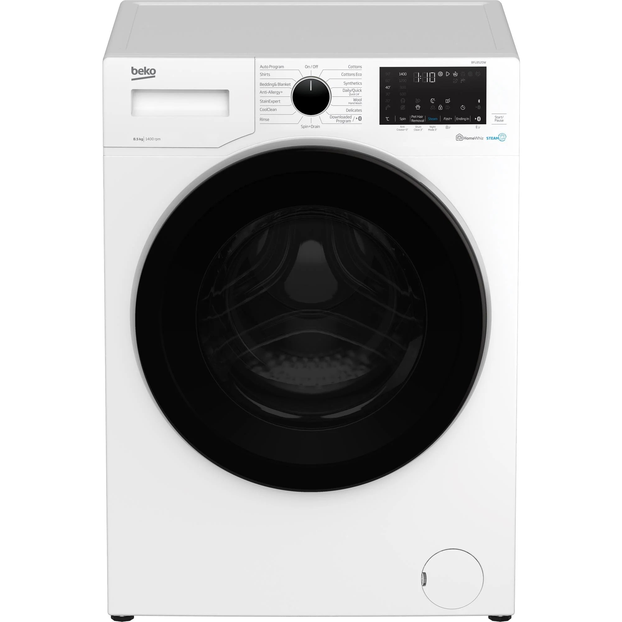 Beko BFL8520W 8.5kg Front Load Washing Machine with 2 Year Warranty - Perfect for Apartments, Laundry Rooms & Small Spaces