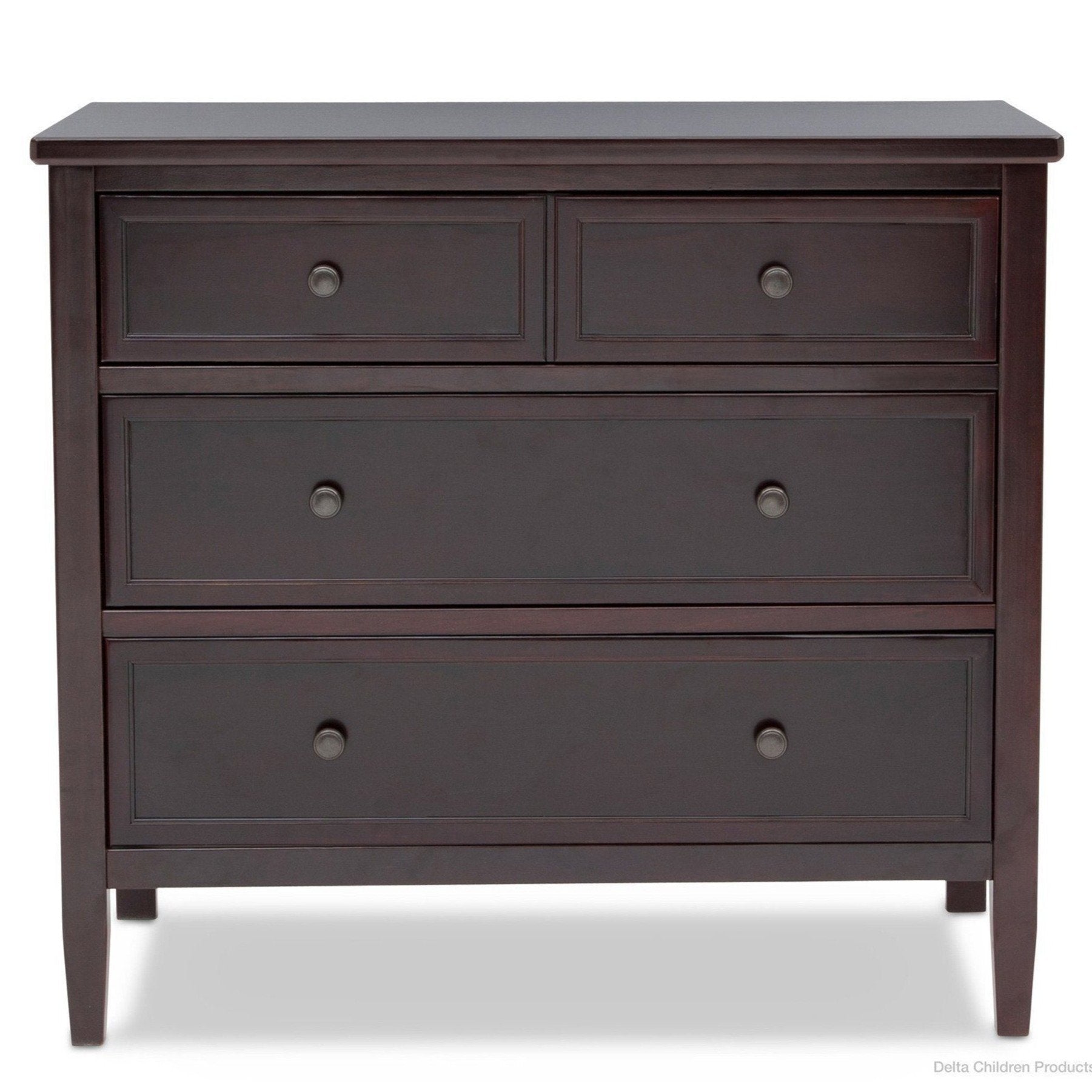 Classic 3 Drawer Wooden Dresser for Bedroom - Vintage Style Storage Chest with Smooth Gliding Drawers - Perfect for Bedroom Organization, Guest Room Furniture & Nursery Storage