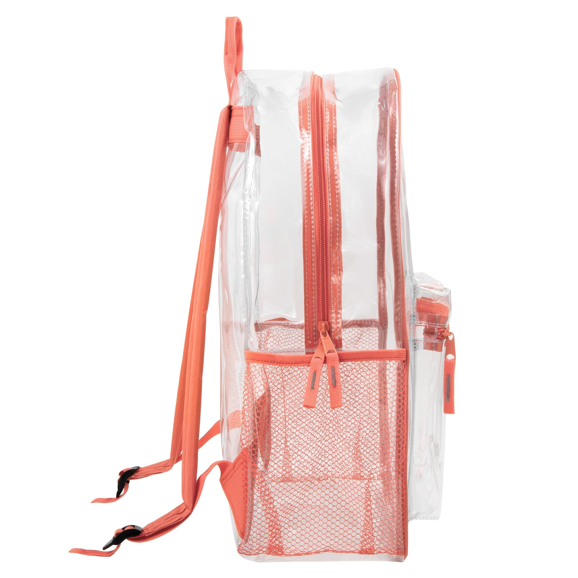 Trail Maker Heavy Duty Clear Backpack with Padded Straps & Side Pockets - School Approved Transparent Bag for Kids, Boys & Girls - Perfect for Stadium Events, Concerts & Travel