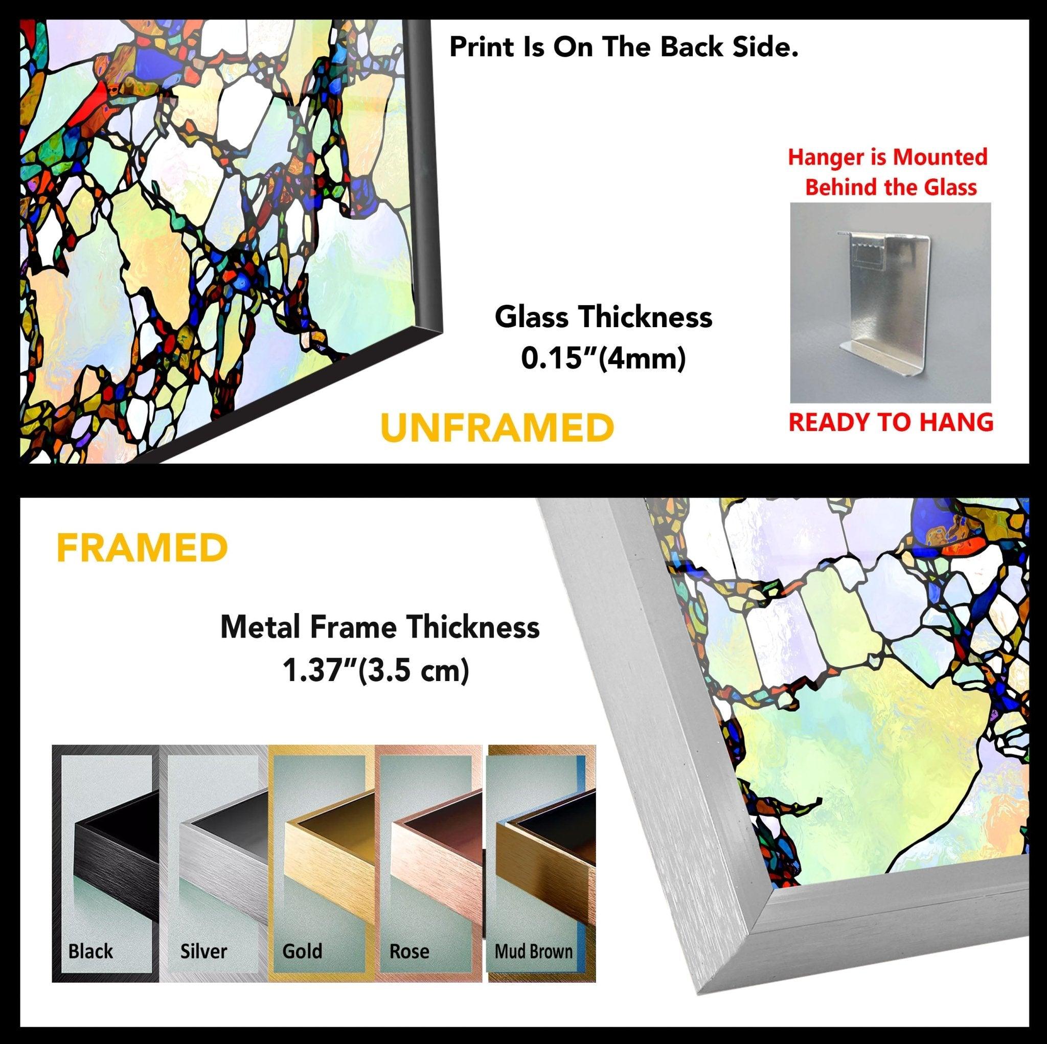 Beautiful Stained Glass Wall Art for Home Decor - Perfect for Living Room, Bedroom & Office