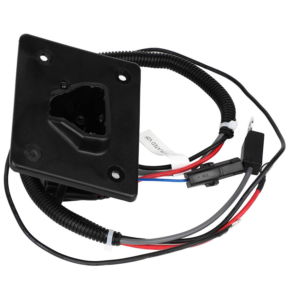 SCITOO 48V Golf Cart Charger Receptacle for EZGO RXV & TXT Models - Compatible with Delta-Q Chargers (OEM 602529) - Perfect for Golf Course Maintenance & Home Charging Stations