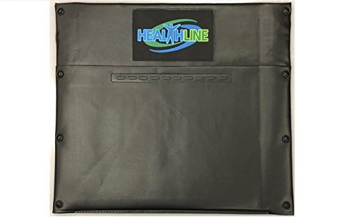 **Universal Wheelchair Upholstery Backrest Cushion Replacement - 22 Inch Padded Vinyl Back Cover - Fits Most Wheelchairs - Black - Ideal for Home, Hospital & Travel Use**