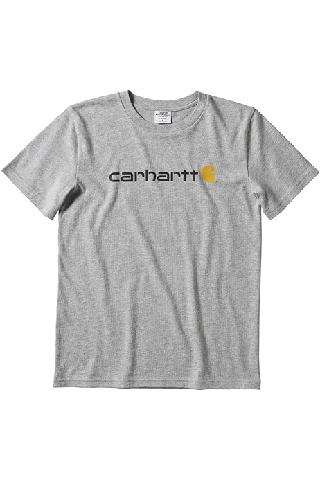 Youth Short Sleeve Logo T-Shirt - Charcoal Grey Heather | Comfortable Cotton Tee for Boys & Girls | Perfect for School, Sports & Casual Wear