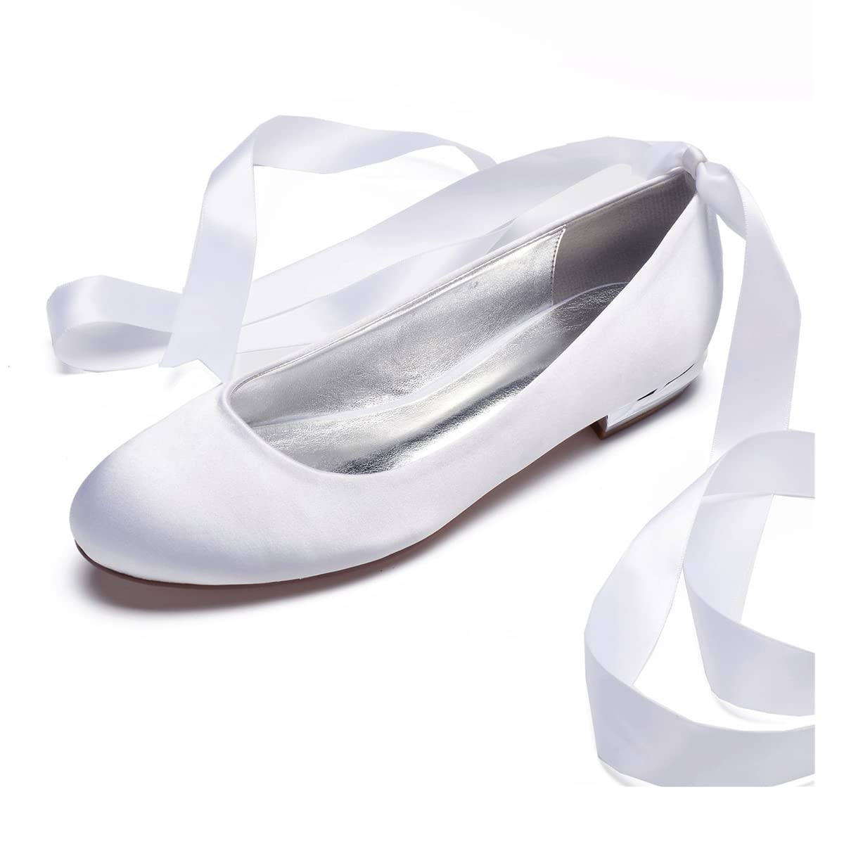 Women's Ballerina Flats - Elegant Lace-Up Formal Shoes for Wedding, Party & Summer Occasions | Comfortable Bride Dress Shoes for Special Events & Daily Wear