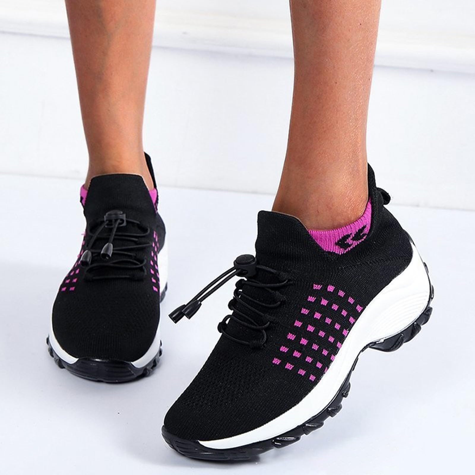 Women's Lightweight Running Shoes - Non-Slip Athletic Tennis Sneakers for Walking, Jogging & Gym Workouts - Comfortable Slip-On Walking Shoes for Women
