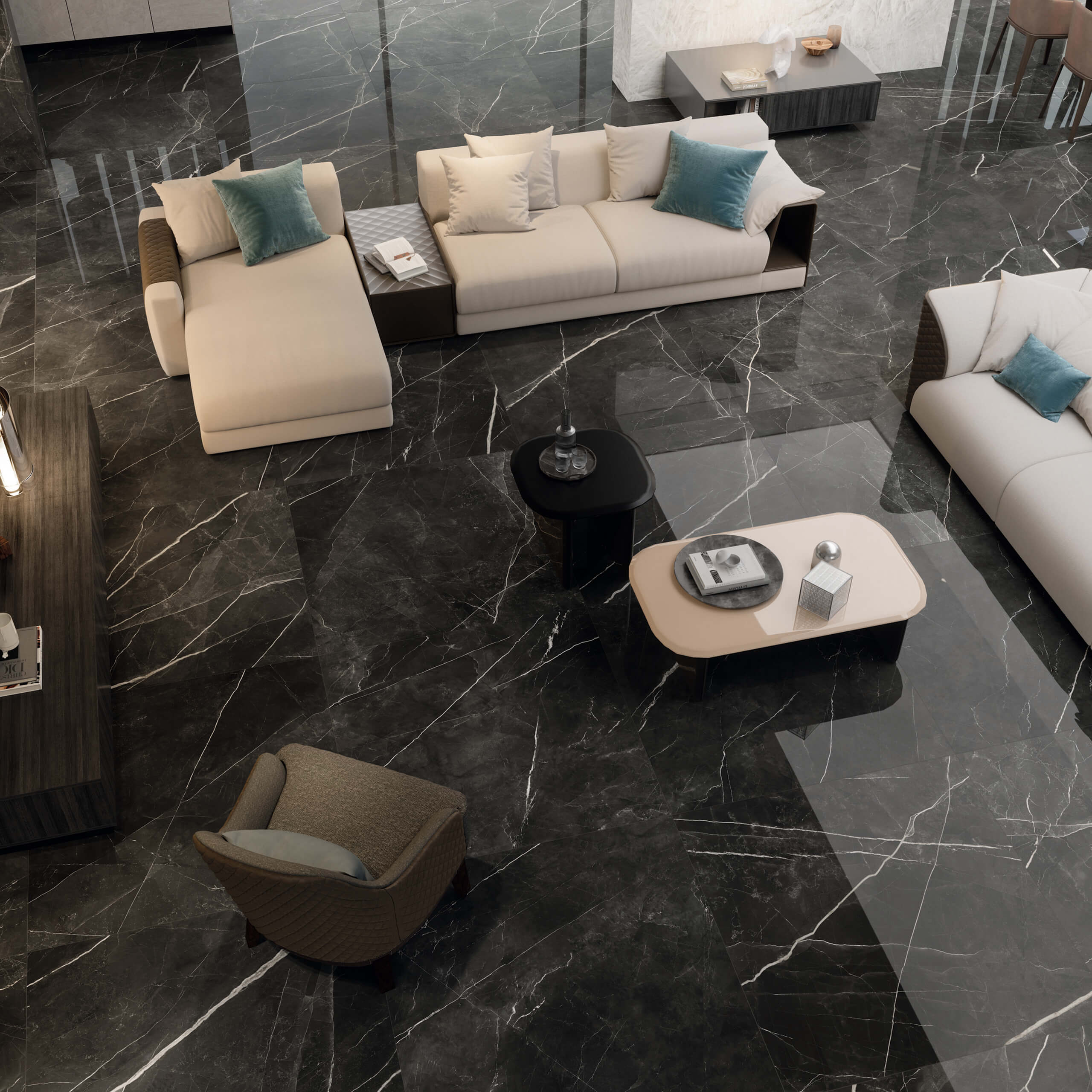 Marvel Gala XL 2780x1200 Lappato Calacatta Black Porcelain Tile - Premium Matte Finish for Kitchen Backsplash, Bathroom Walls & Modern Flooring