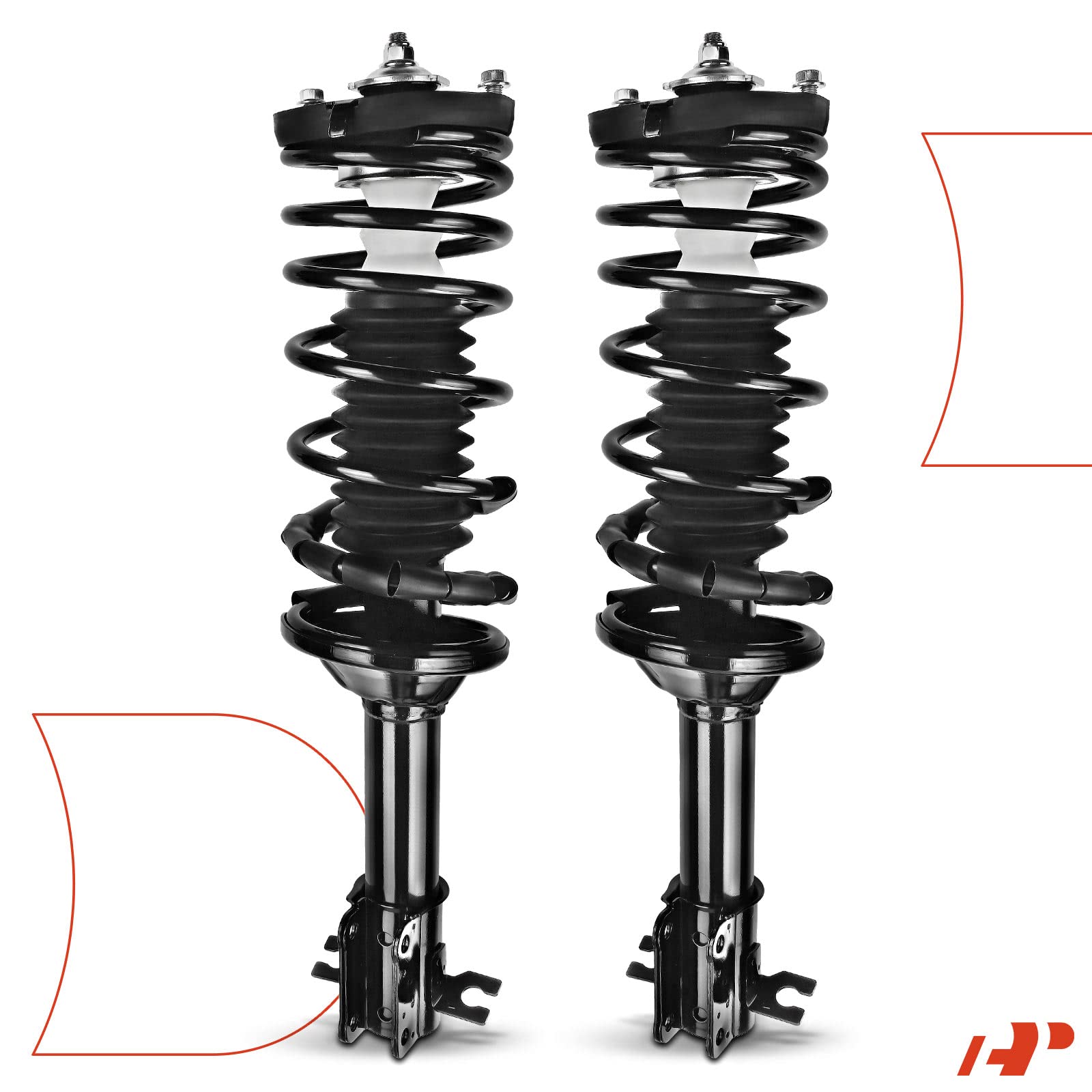 Premium Rear Strut & Coil Spring Assembly (2-Pack) - Compatible with Ford Escort 1991-1996, Mazda 323/Protege 1990-1994, Mercury Tracer 1991-1996 - Driver & Passenger Side - Smooth Ride & Enhanced Suspension for Daily Commuting & Road Trips