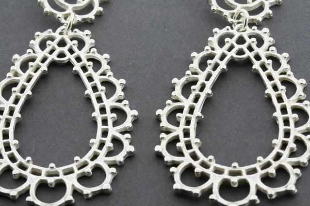 Ornate Chandelier Earrings - Sterling Silver Dangle Earrings for Women - Perfect for Weddings, Parties & Special Occasions