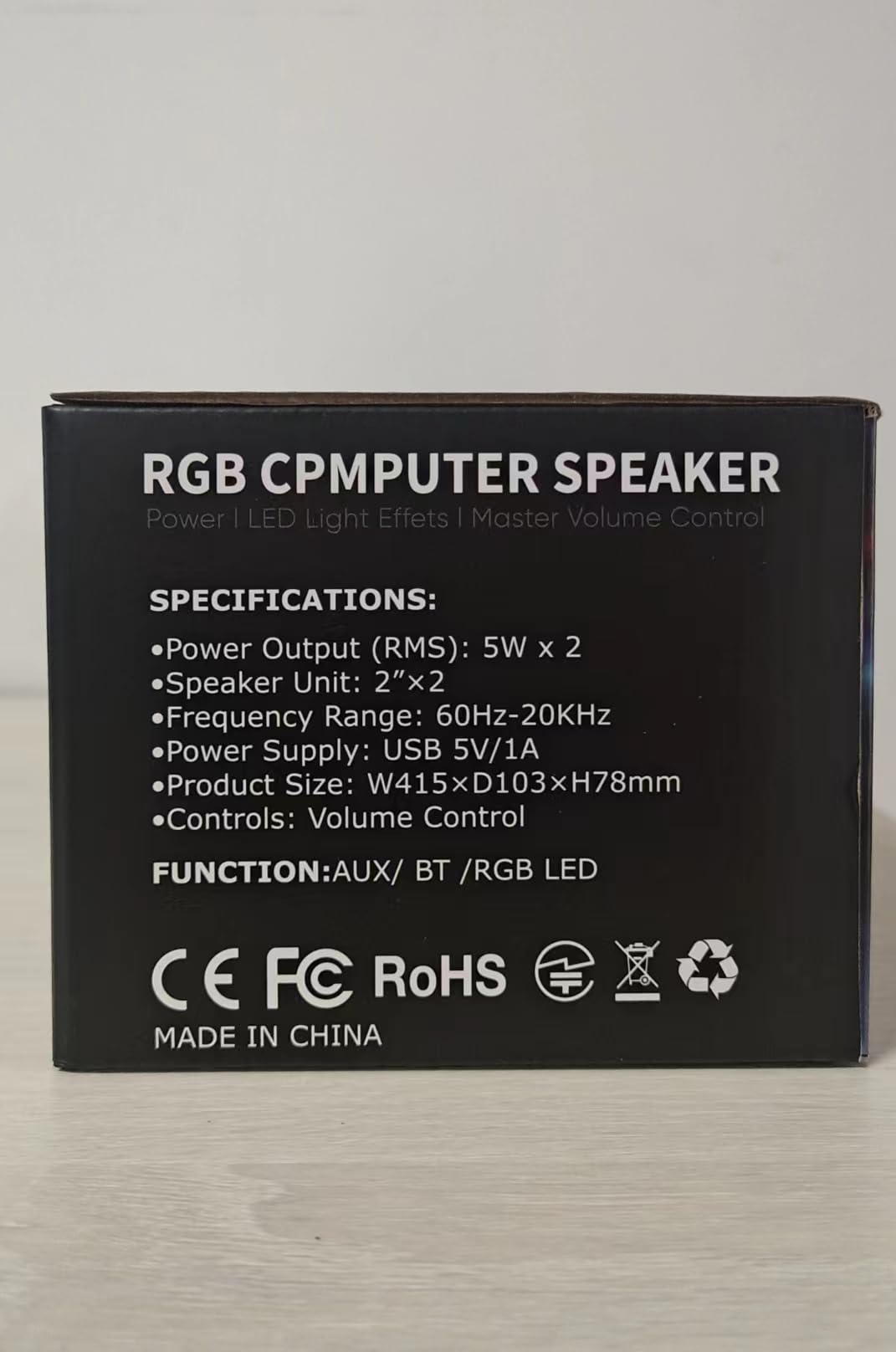 Smalody Computer Speakers with Stereo Bluetooth, Dynamic RGB LED Design, Built-in Microphone, Compatible with Desktop/Laptop/Smartphone/Game Console, Ideal for Gaming, Music, and Home Office