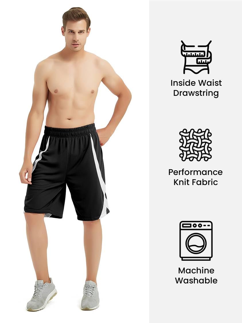 TopTie Men's Lounge Walking Shorts - Comfortable Pajama & Active Athletic Shorts for Casual Wear, Workout, MMA Training & Flag Football - Breathable Lightweight Fabric (No Pockets)