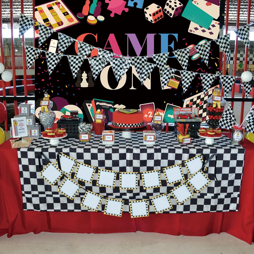 Gaming Party Backdrop - Gambling Chess Card Game Night Theme for Photography, Birthday Decor, Family & Friends Gatherings - Perfect for Photobooth, Studio Props & Gamer Favors
