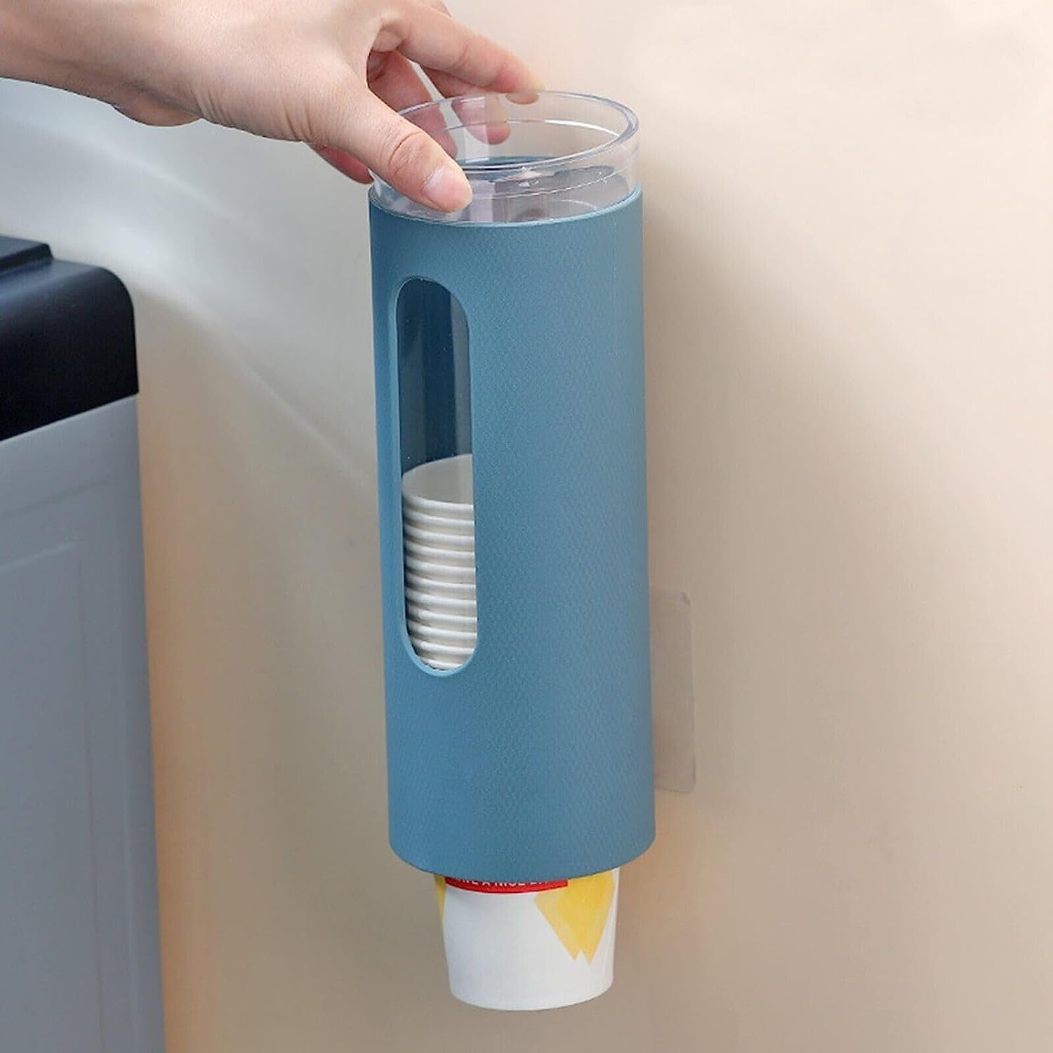 Darshanam World Wall Mounted Paper Cup Dispenser Holder - Organizer for Disposable Cups, Water Glasses & Drinkware | Space Saving Kitchen & Office Storage Solution (Pack of 1) | Perfect for Coffee Stations, Break Rooms & Home Use