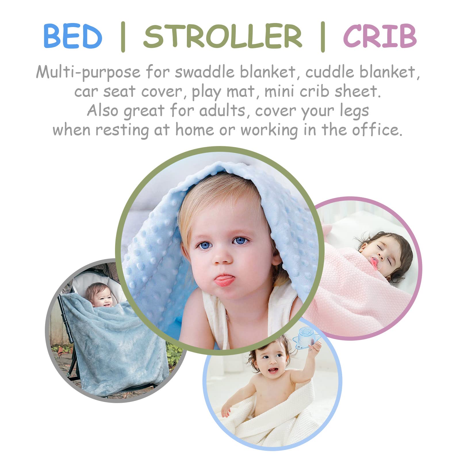 Soft Plush Fleece Throw Blanket for Baby Boys & Girls - Warm Winter Toddler Blanket, Cozy Infant Receiving Blanket for Newborns - All Season Use (Pink) - Perfect for Nursery, Stroller, Car Seat & Cuddle Time