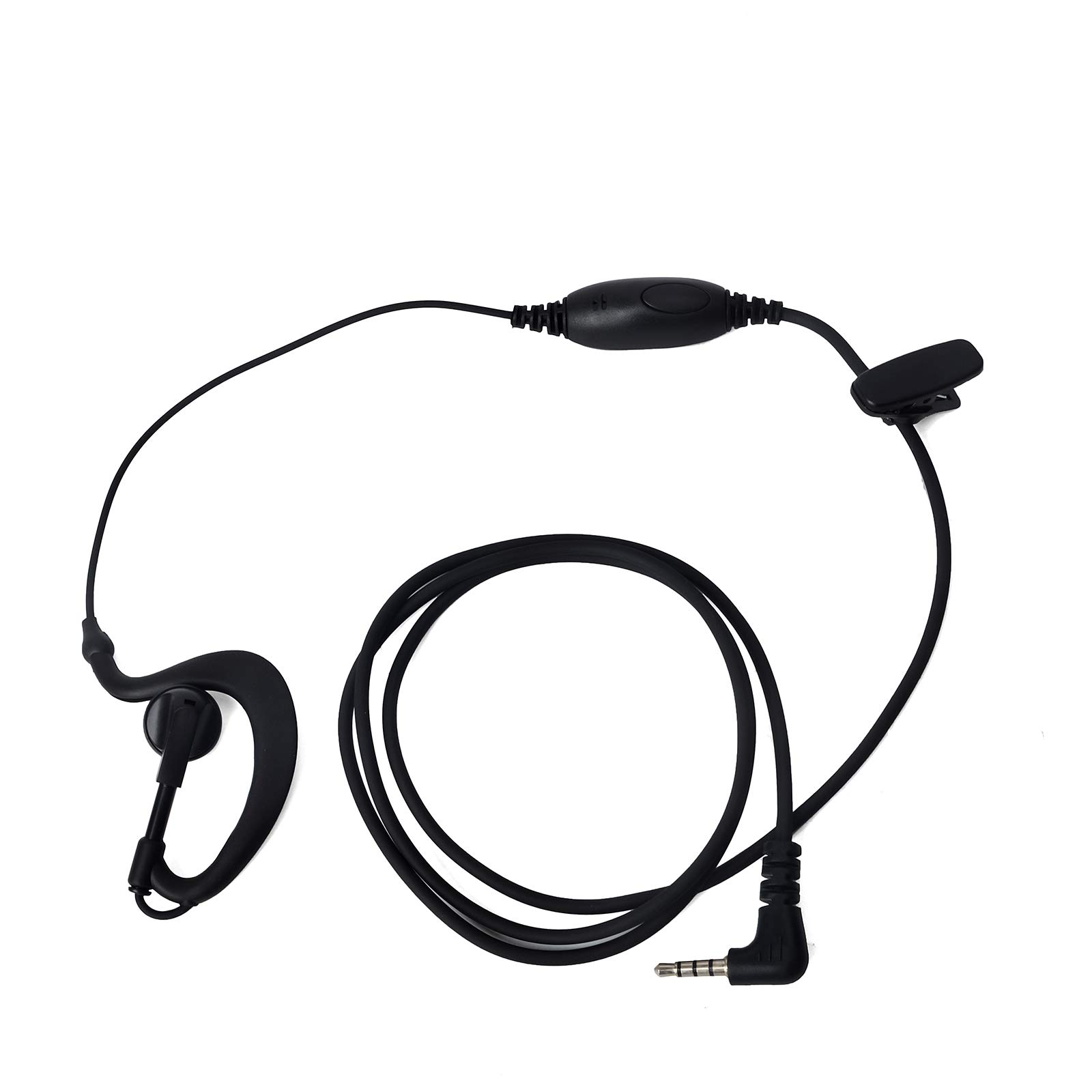HYS G Hanging Headphones with 3.5mm Plug & Built-in Mic - PTT Headset Compatible with Baofeng UV3R, BF-T1, BF-T6 Walkie Talkie Radios - Ideal for Security, Construction & Outdoor Communication