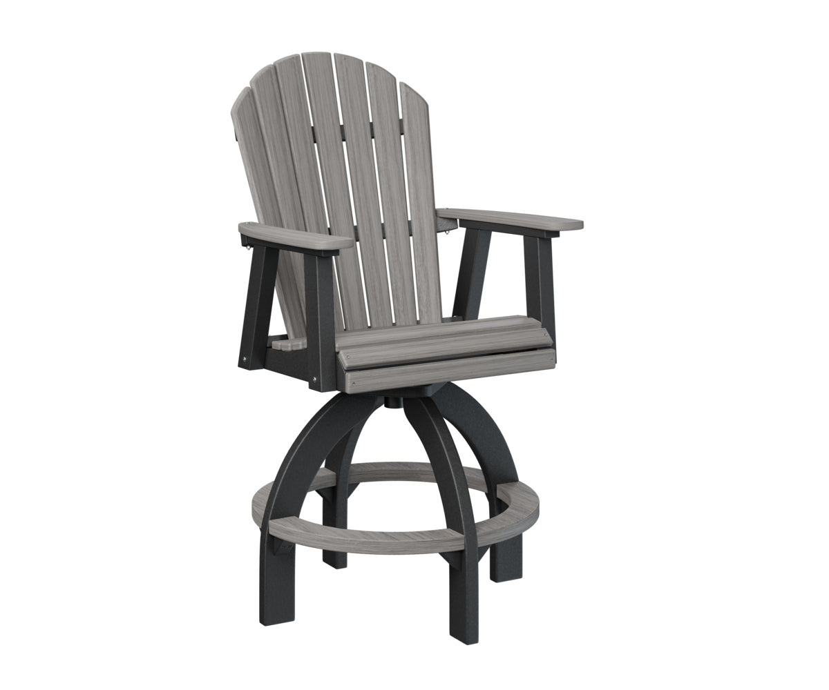 Berlin Gardens Comfo Back Swivel Bar Chair - Adjustable Height Counter Stool for Kitchen Island, Breakfast Nook & Home Bar - Comfortable Swivel Seat with Back Support