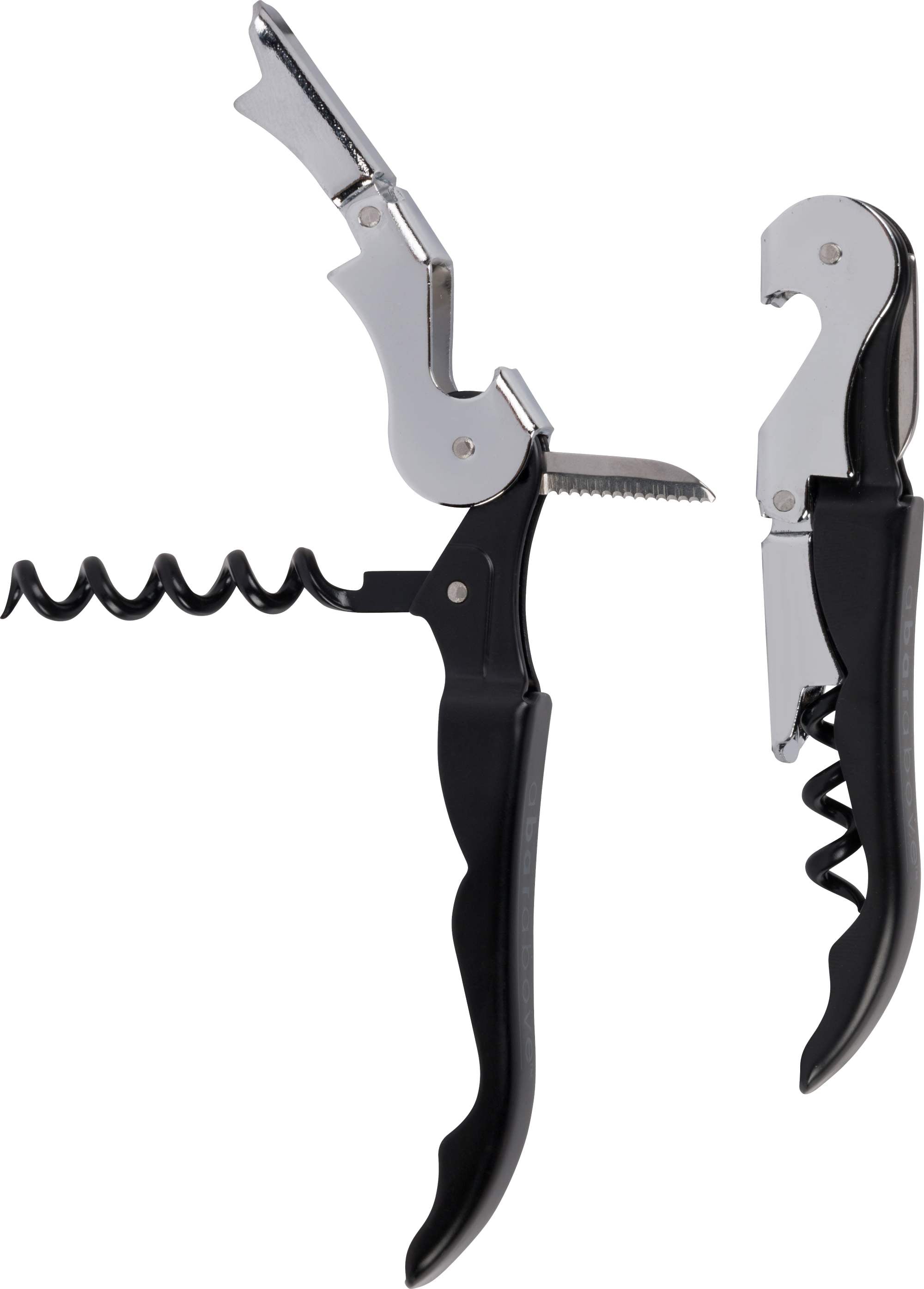 Premium Stainless Steel Black Wine Opener - Corkscrew Bottle Opener with Foil Cutter & Ergonomic Handle for Easy Opening - Perfect for Home Bars, Wine Tastings & Gifts