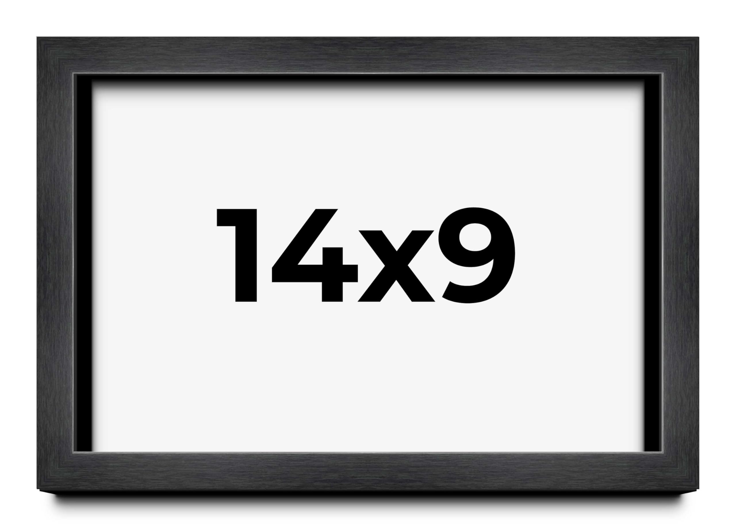 9x14 Shadow Box Frame Charcoal Black - 1