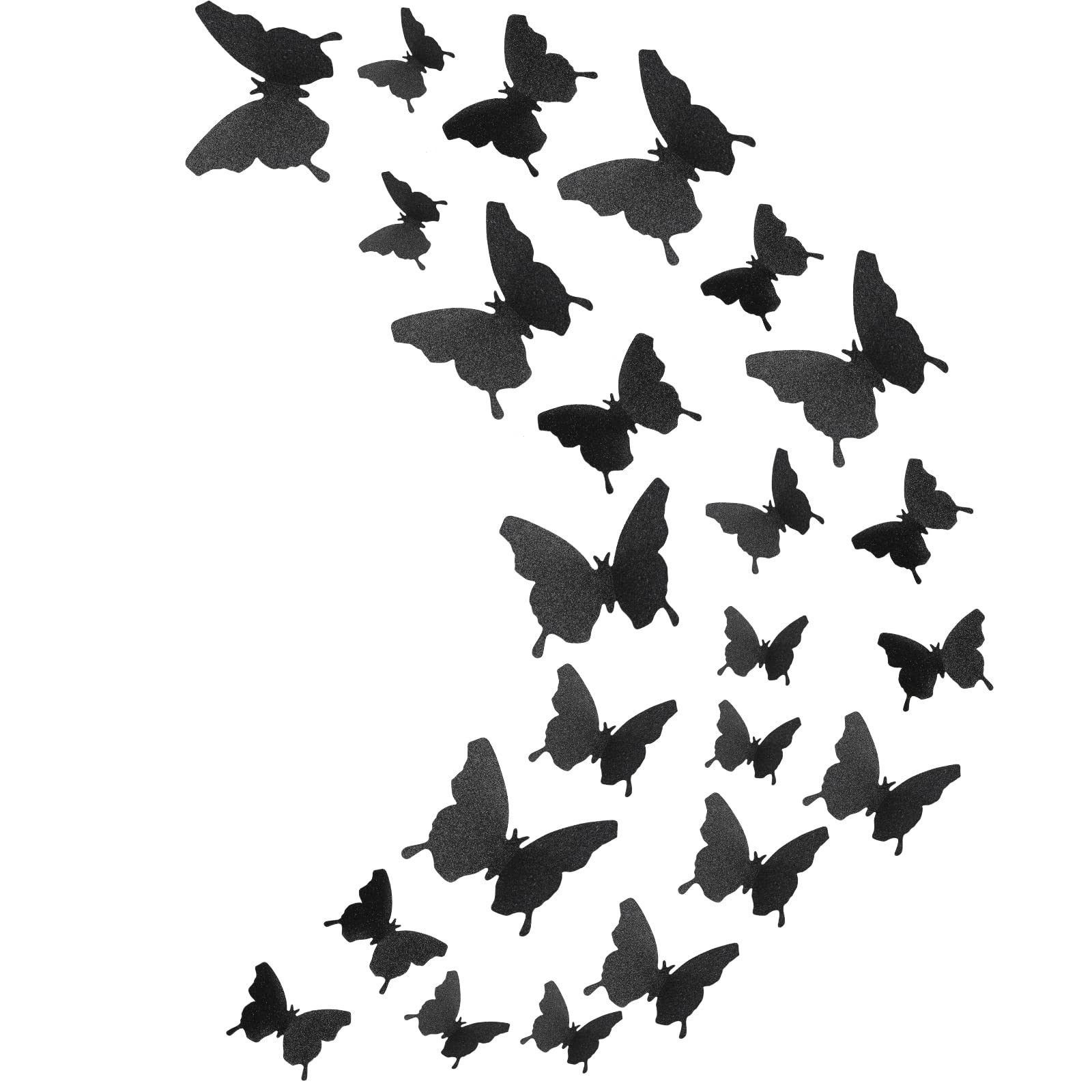 VGOODALL 24-Piece 3D Butterfly Wall Stickers Set - 4 Sizes Removable Decals for Home Decor, Nursery, Bedroom & Living Room Wall Art | DIY Butterfly Mural for Girls Room & Wedding Decorations