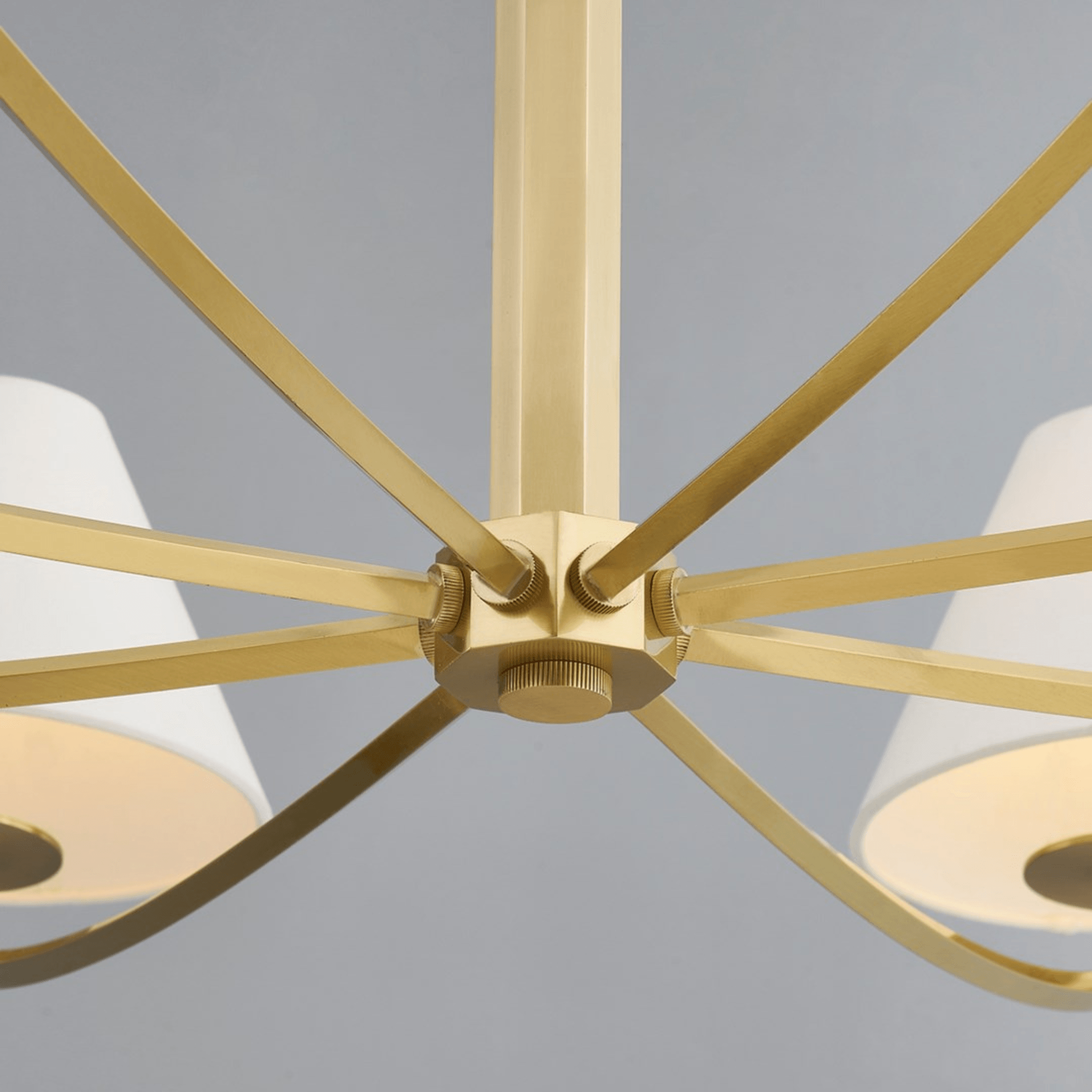 Vintage Aged Brass Stacey Chandelier - 24