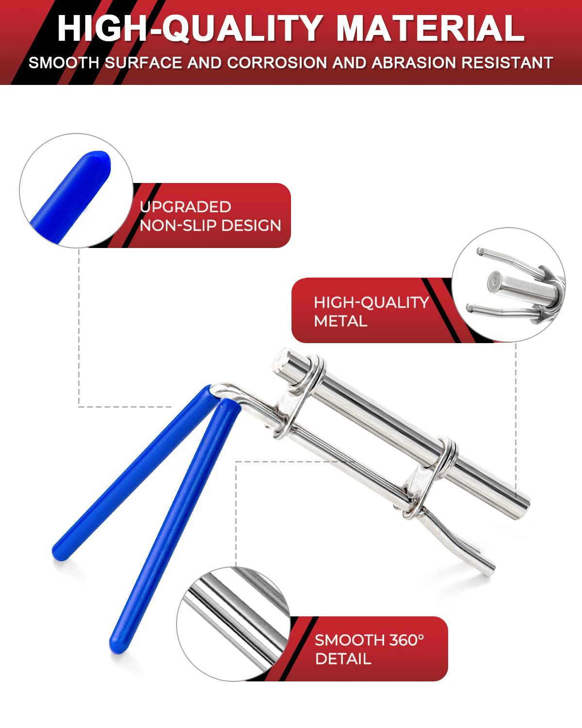 5 Pcs Hydraulic Seal Installation Tool Kit - Professional Hydraulic Cylinder Piston Repair Seal Tools with U-Cup Rod Seal Installer | Upgraded Seal Twistor Set with Pick & Hook | Perfect for Heavy Equipment Maintenance & Hydraulic System Repairs