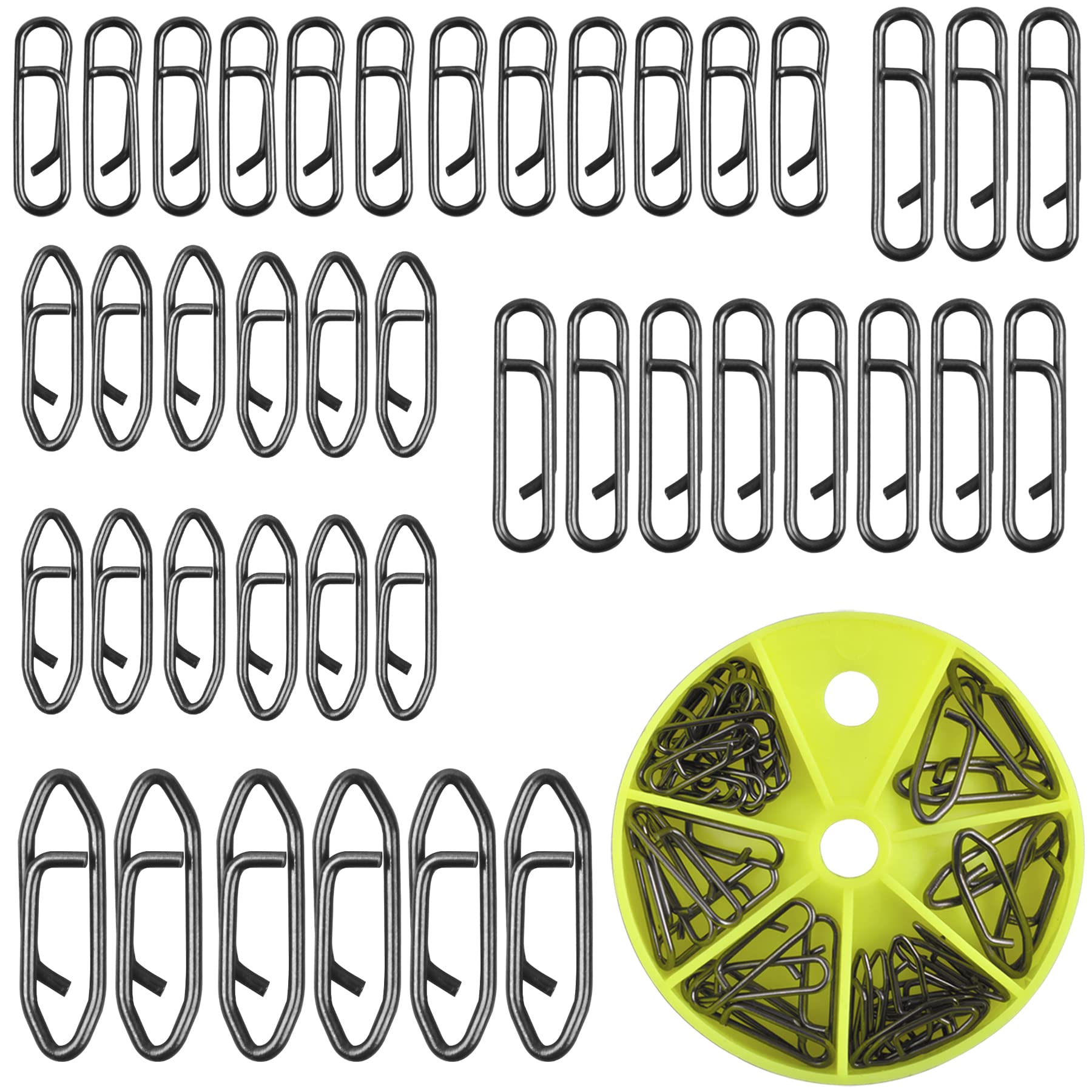 Stainless Steel Fishing Power Clips Kit - Quick Change Lure Connectors with Fast Snaps for Kayak, Drifting & Speed Fishing | Saltwater & Freshwater Angling Accessories
