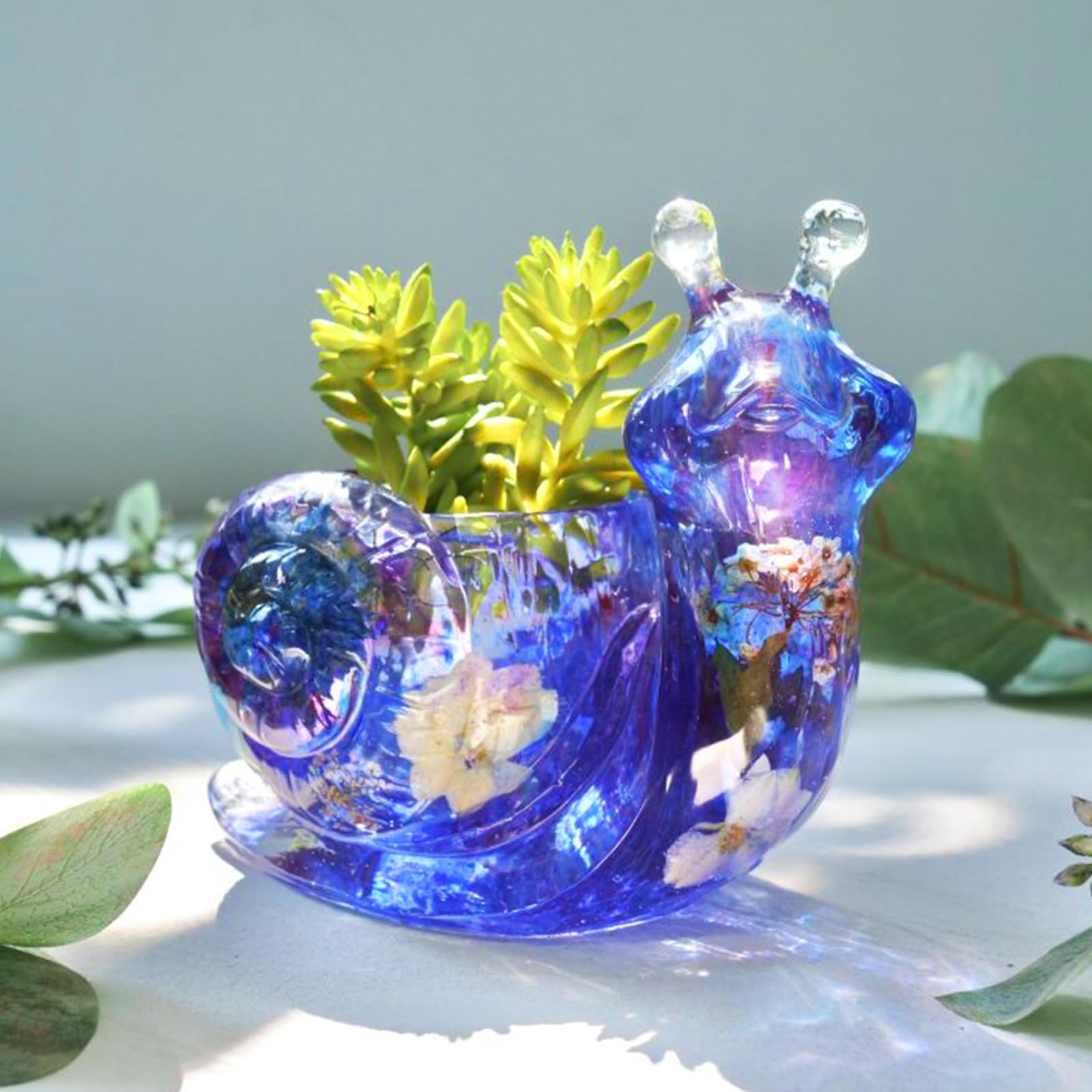 LET'S RESIN Large 3D Snail Silicone Mold for Epoxy Resin Casting - DIY Flower Pot & Vase Mold for Concrete Cement Crafts - Creative Home Decor & Gift Making - Perfect for Resin Art, Garden Decor & Handmade Gifts